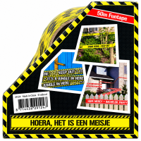 Funtape, Crime Scene Tape, Markeerlint "Hoera het is een meisje" 50M
